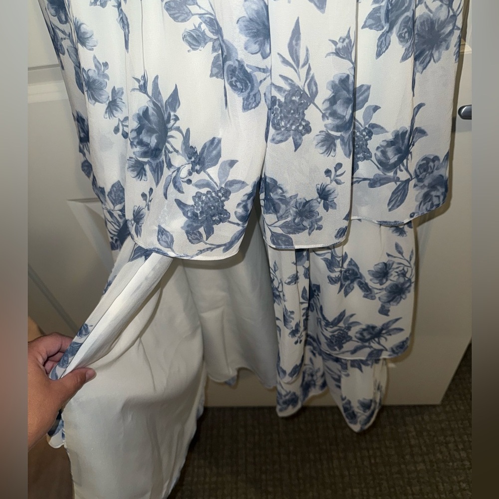 Revelry White and Blue Floral Dress - Picture 5 of 8